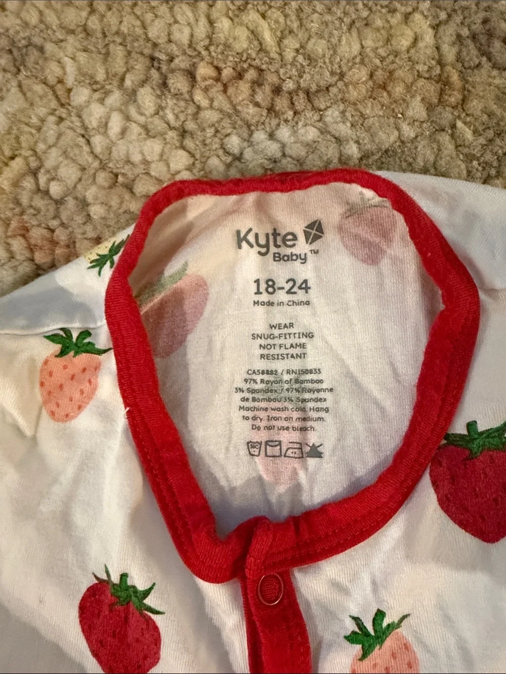 KYTE Baby Strawberry Pajamas